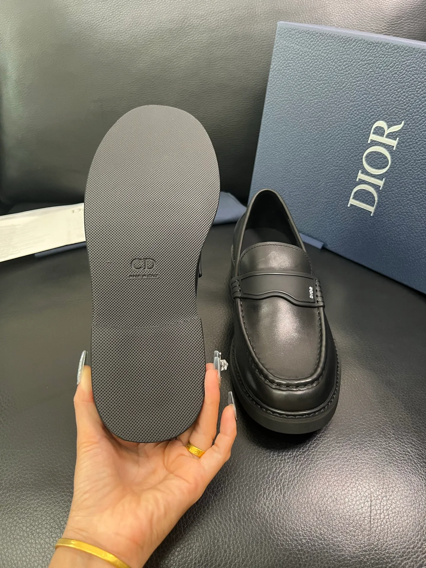 Men's men's shoes💰860 Dior top crafts Dior counter synchronization, original factory configuration, original cowhide fabric imported from Italy, breathable and comfortable imported water-dyed cow lining, sole: original factory special supply original sole super comfortable, original factory with single goods high quality, you can enter and exit the counter at will, welcome to compare counter synchronization, code number 39-44 (order 38 45) 85853